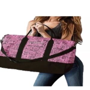 Victoria's Secret  2005 pink & black logo bag tote duffle PURSE-SALE was $50
